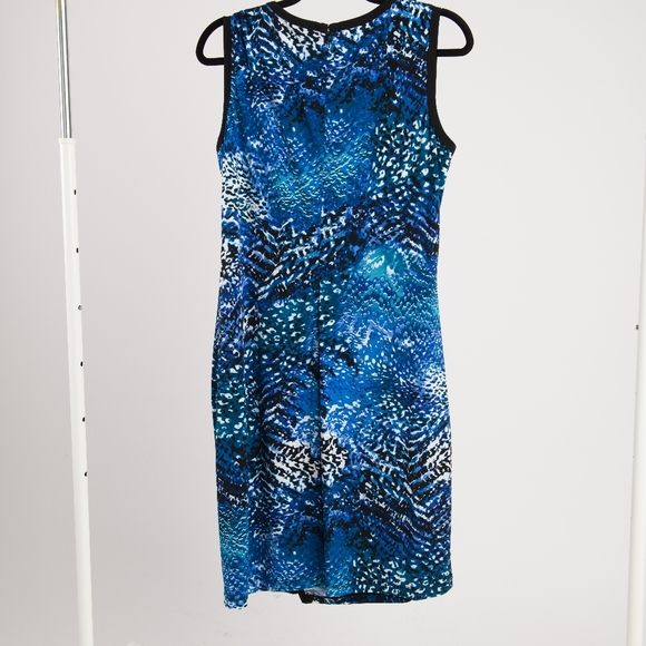 Calvin Kevin Midnight Blue Print Dress - Picture 2 of 4